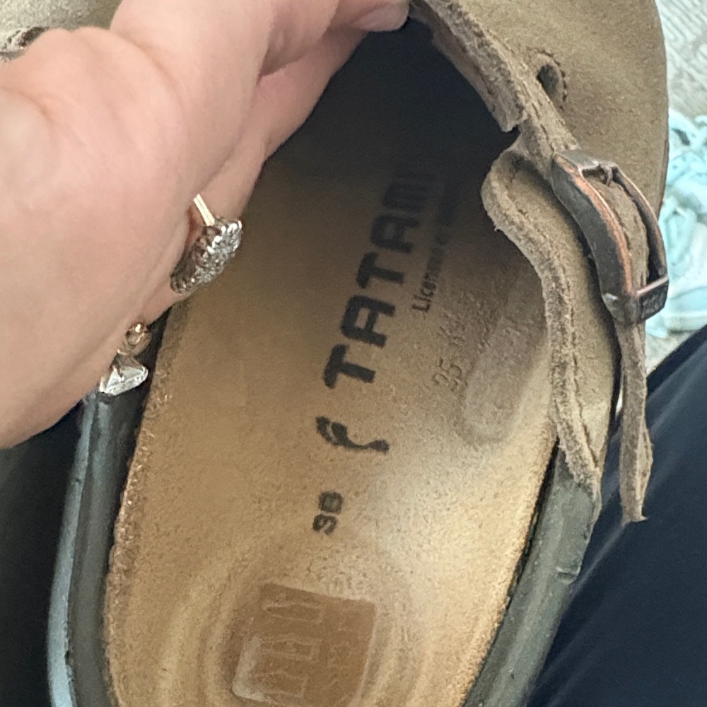 Birkenstock  Brown Suede Clogs - Picture 8 of 11